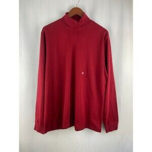 NWT Eddie Bauer Men's XL Red Turtleneck 100% Cotton Gorpcore Grandpacore *Mark*